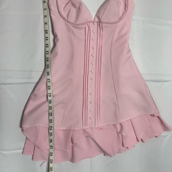 Oh Polly -Cassandra Ruffle- Detail Corset Mini Dress - Size 4. - Picture 9 of 16
